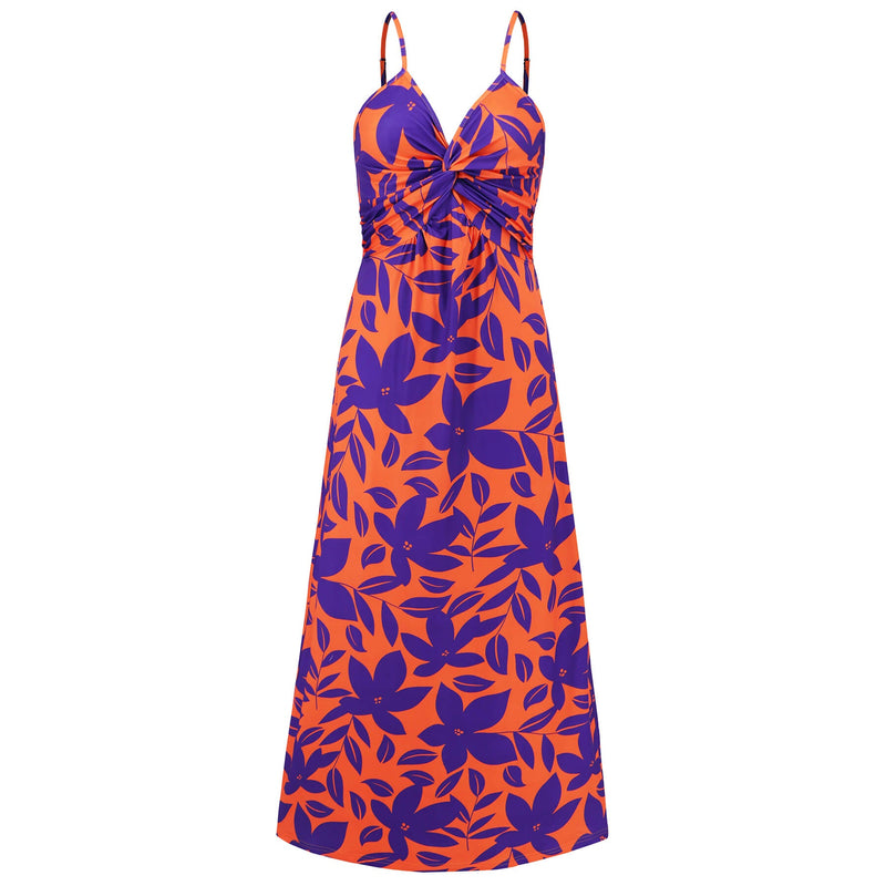 Cynthia V-neck Maxi Dress - Purple