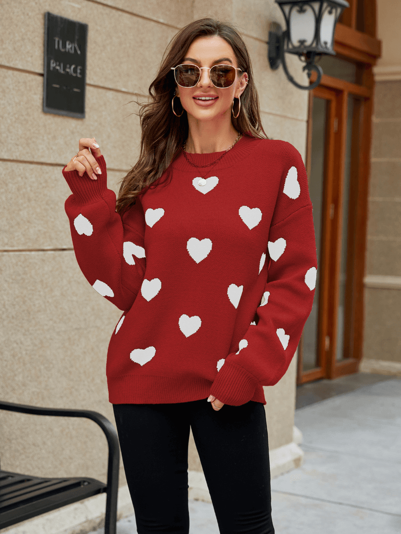 Love Letter Oversized Heart Knit Sweater