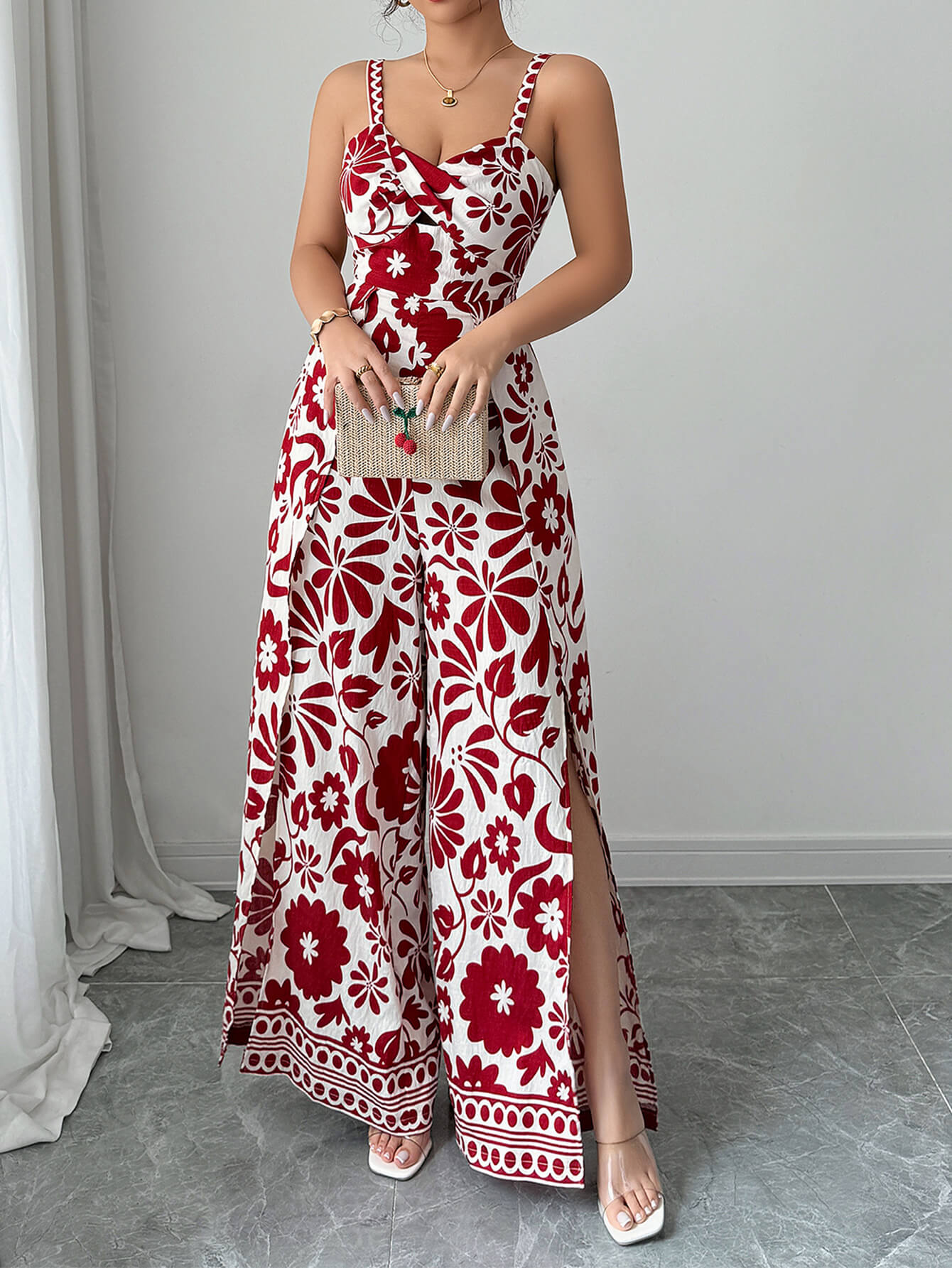 Bliss Escape Jumpsuit - Red