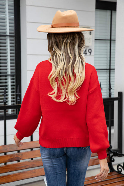 Pump My Heart Knit Sweater - Red