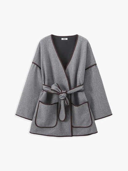 Relaxed Fit Belted Wool Coat