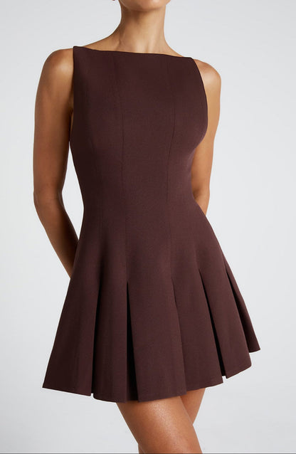 India Mini Dress - Plum Brown