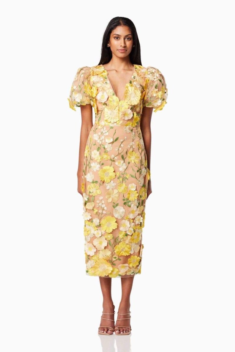 Sally V-neck Midi Dress