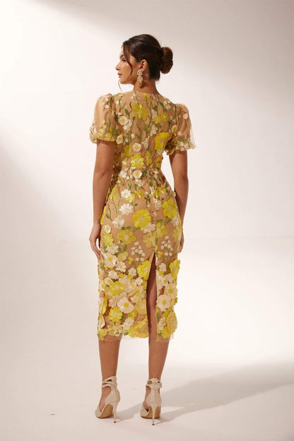 Sally V-neck Midi Dress