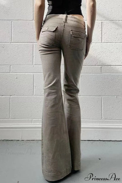 Skinny Low Rise Bootcut Cargo Pants