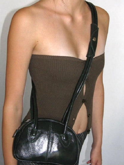 Gray Cardigan Bandeau Top