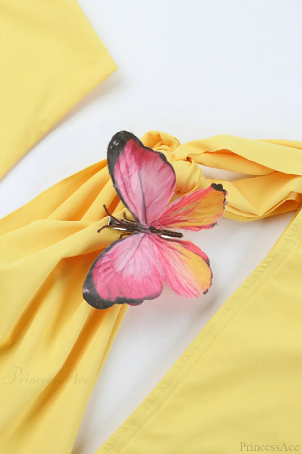 Cutout Bow Tie One Shoulder Mini Dress