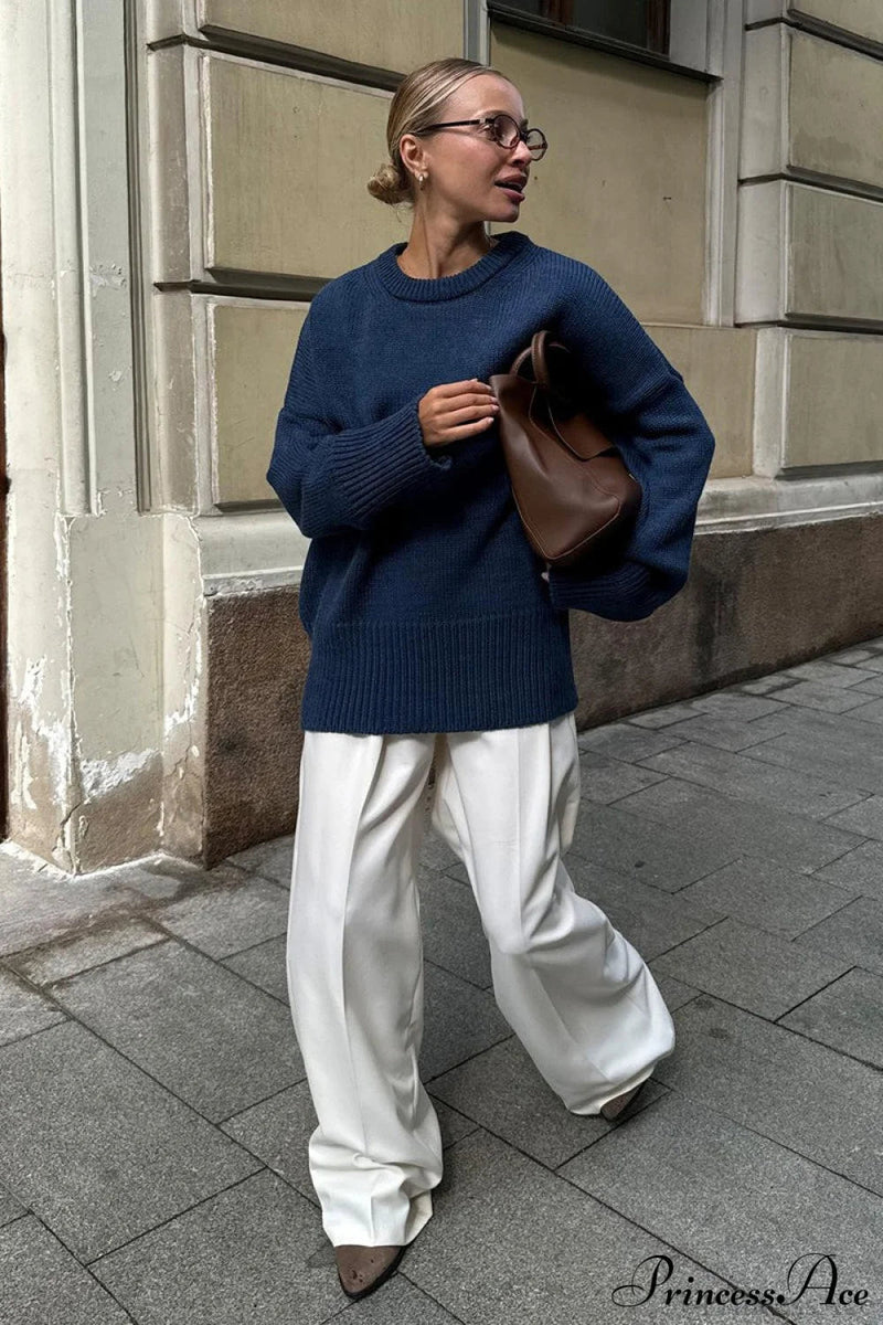 Knit Crew Neck Sweater