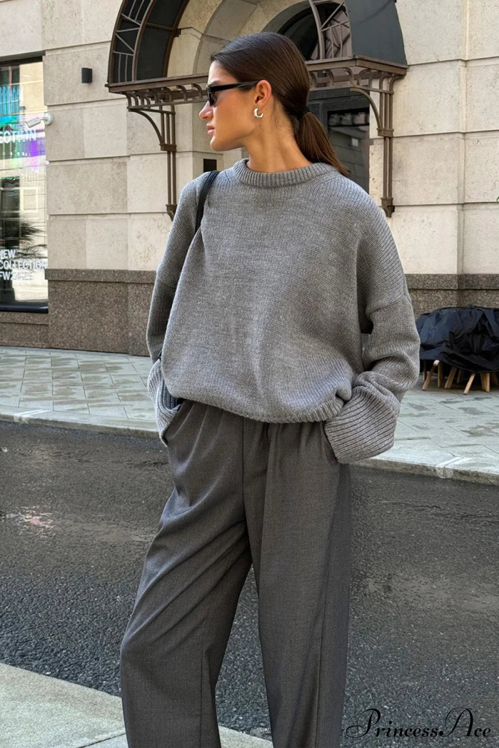 Knit Crew Neck Sweater