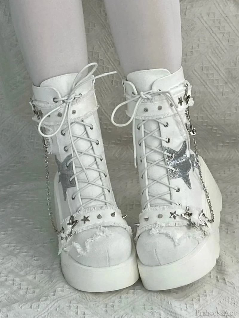 Sweet Lolita Y2k High-heeled Gothic Platform Boot