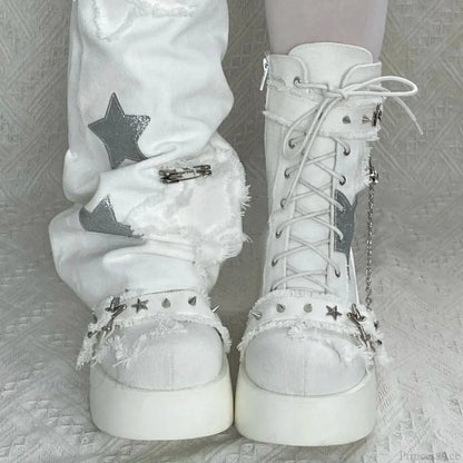 Sweet Lolita Y2k High-heeled Gothic Platform Boot