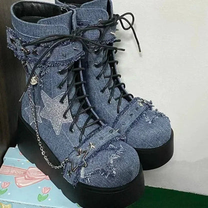Sweet Lolita Y2k High-heeled Gothic Platform Boot