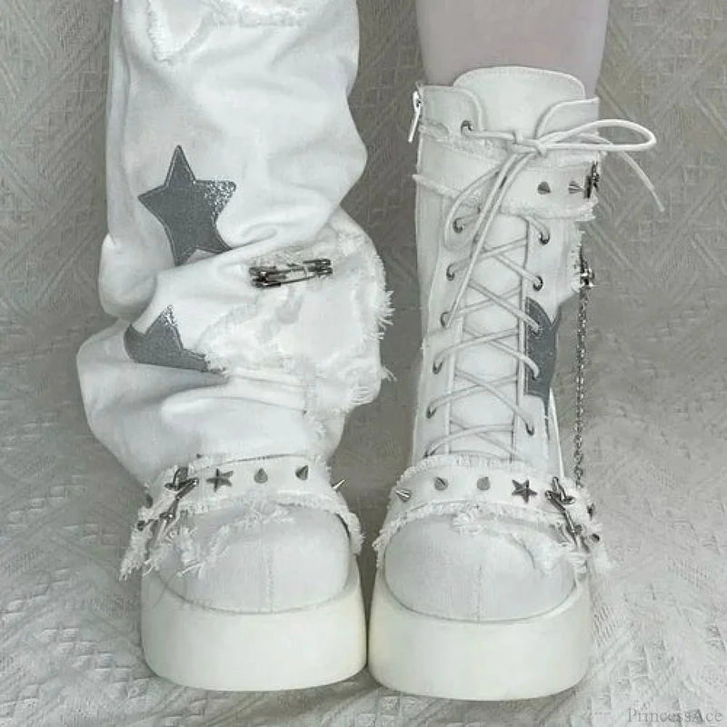 Sweet Lolita Y2k High-heeled Gothic Platform Boot