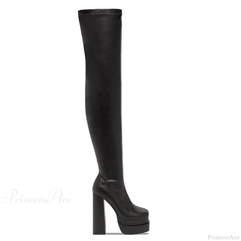 Tall Heeled Above the Knee Platform Winter Boot