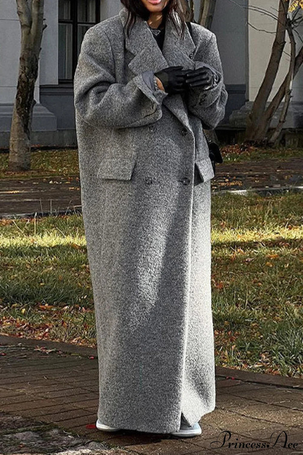 Tweed Collared Single Breasted Overcoat