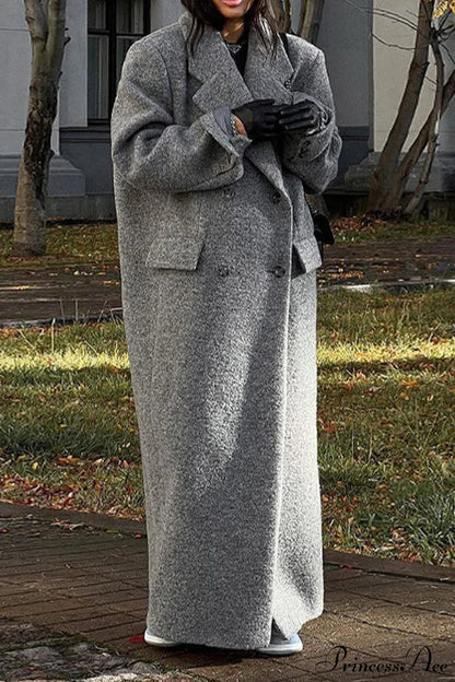 Tweed Collared Single Breasted Overcoat