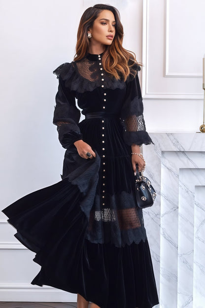 Sorelf Lace Cutout Maxi Dress