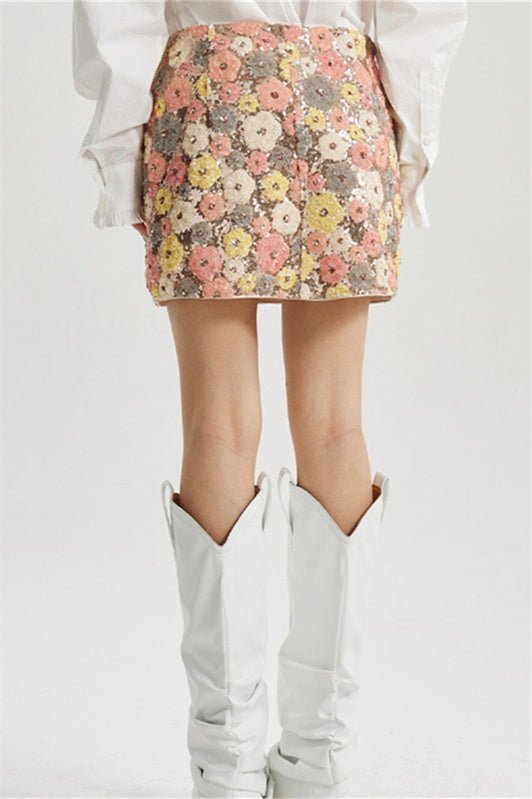 Vera Sequins Mini Skirt