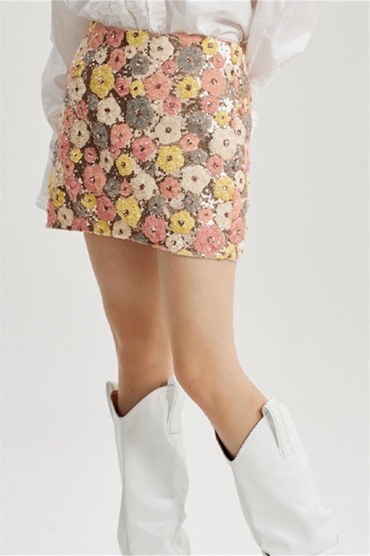 Vera Sequins Mini Skirt