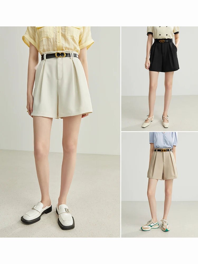 Vestes Novas White High Waist Shorts