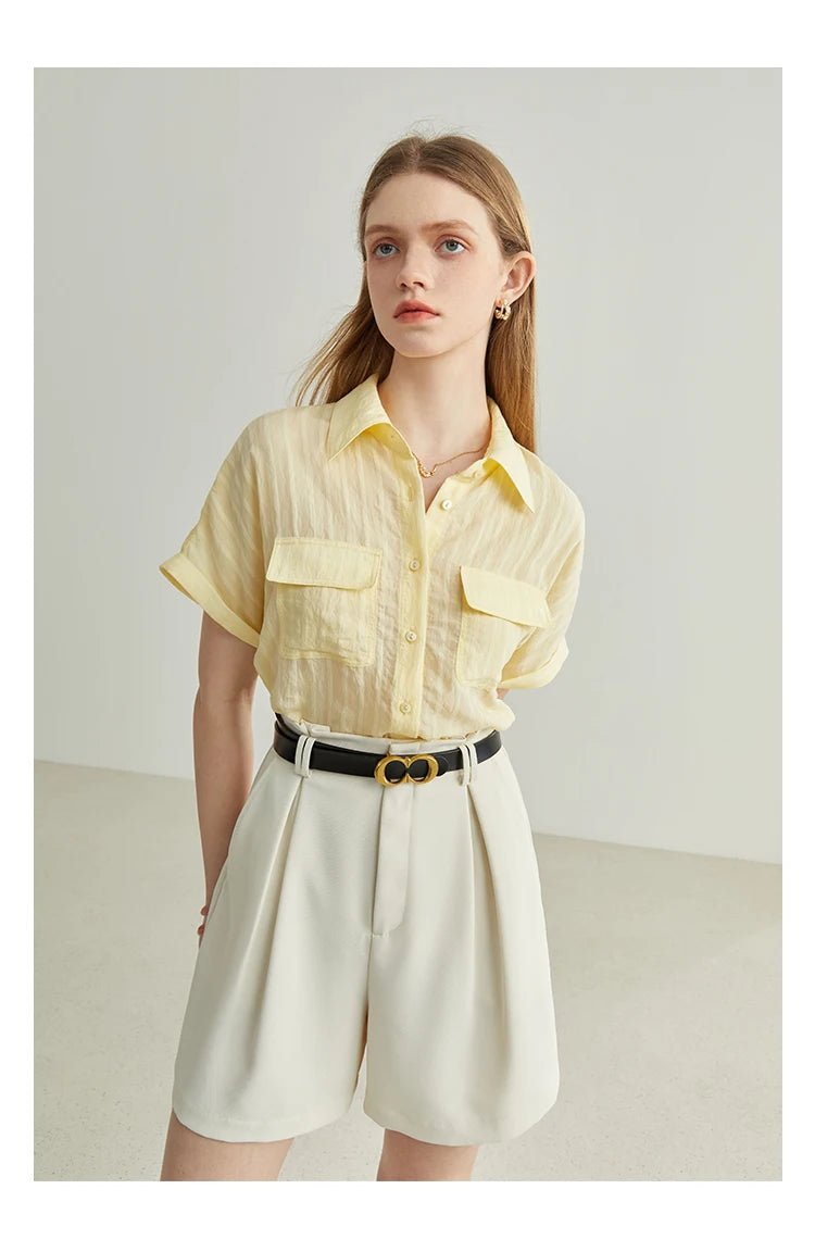 Vestes Novas White High Waist Shorts