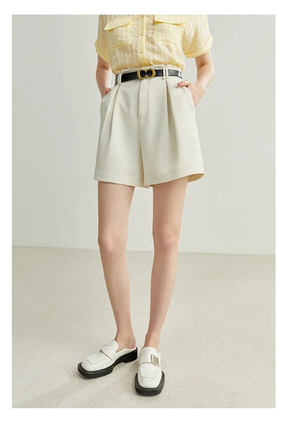 Vestes Novas White High Waist Shorts