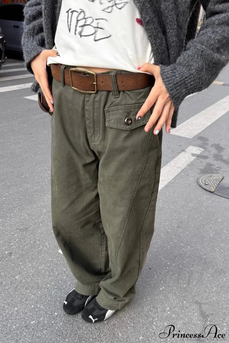 Draped Cuffed Cargo Pants