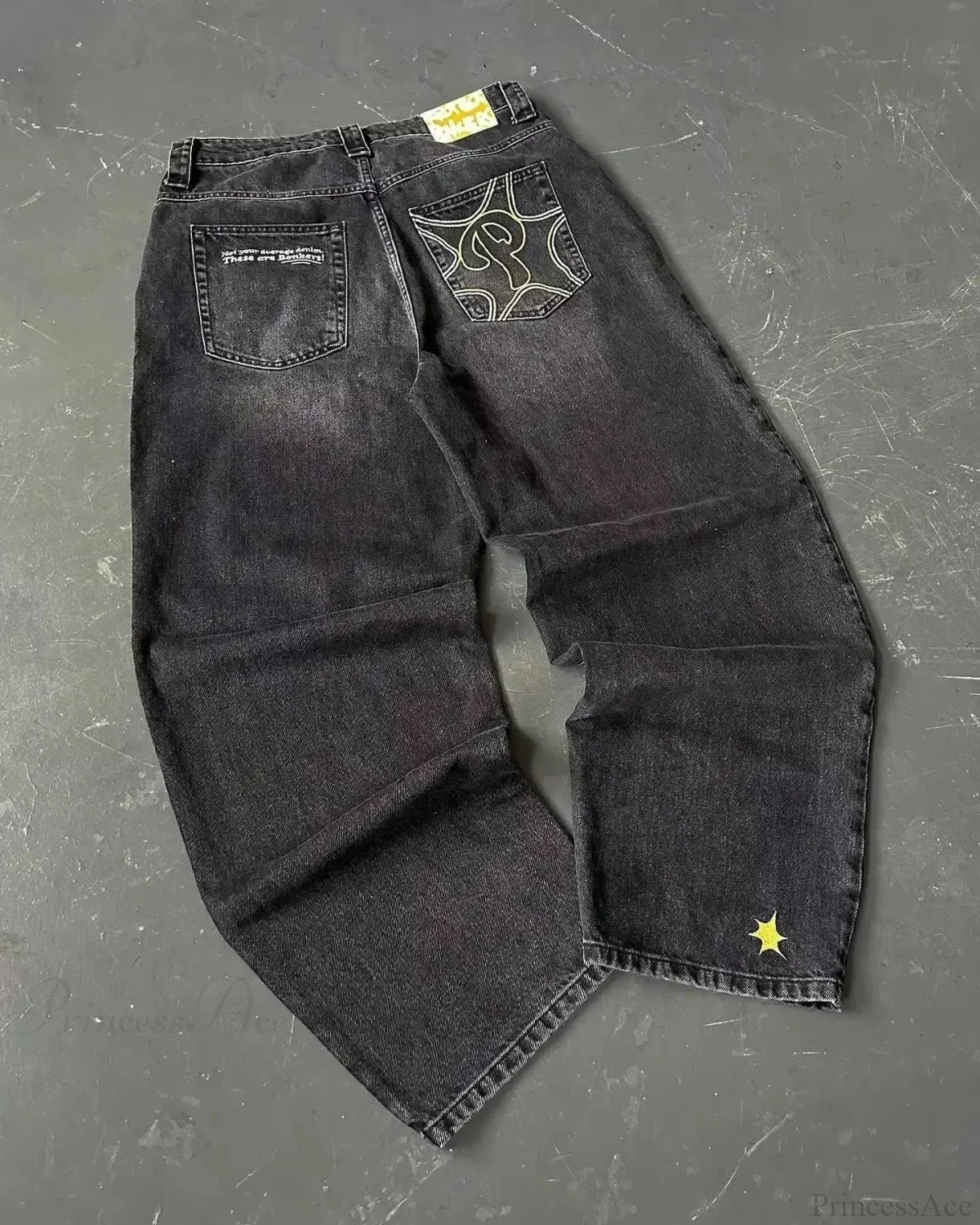 Gothic Cross Wings Stitched Pants