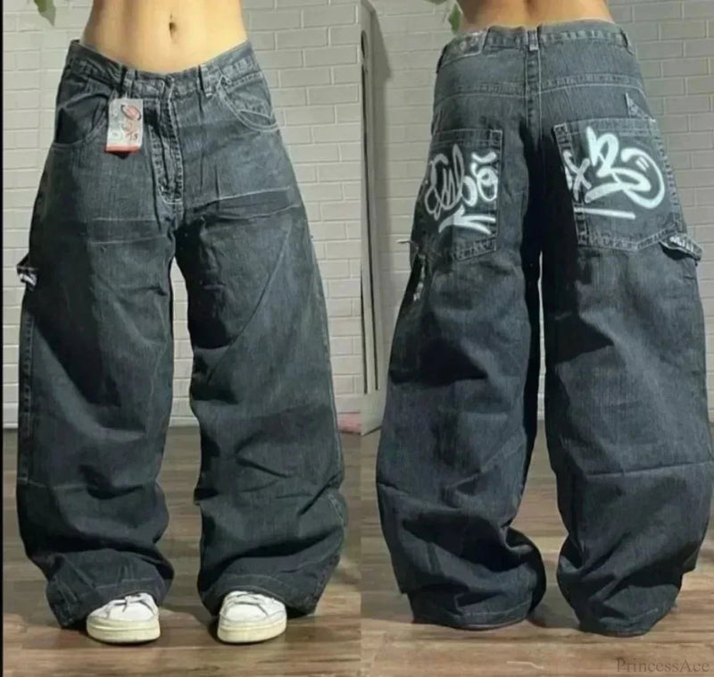 Gothic Cross Wings Stitched Pants
