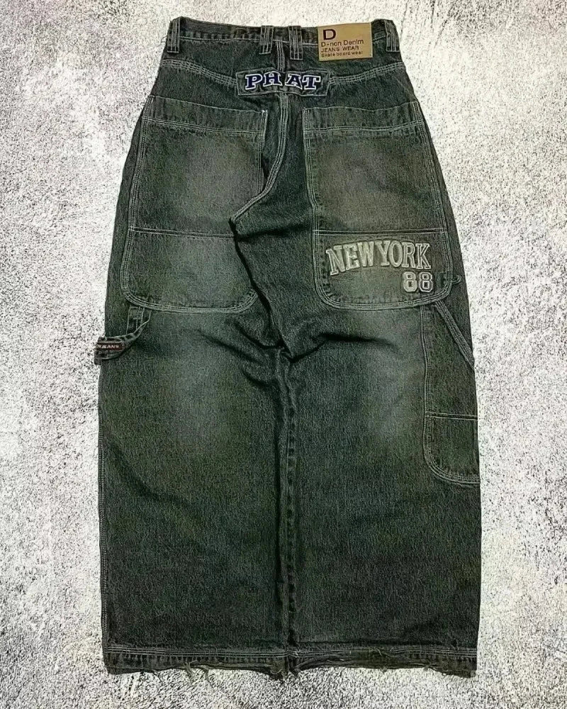 Gothic Cross Wings Stitched Pants