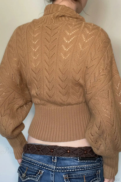 Turtleneck Slim Fitted Knit Sweater