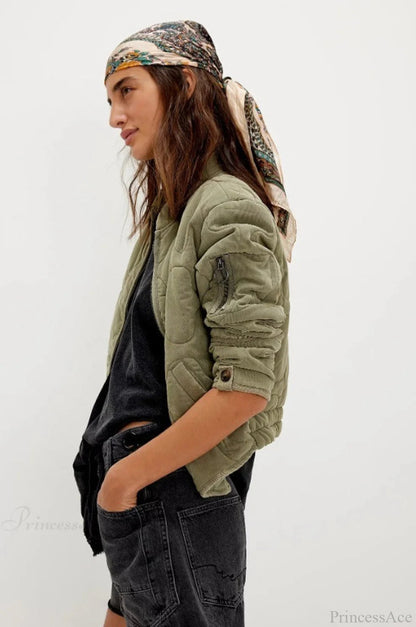 Urban Quilted Stand-collar Coat