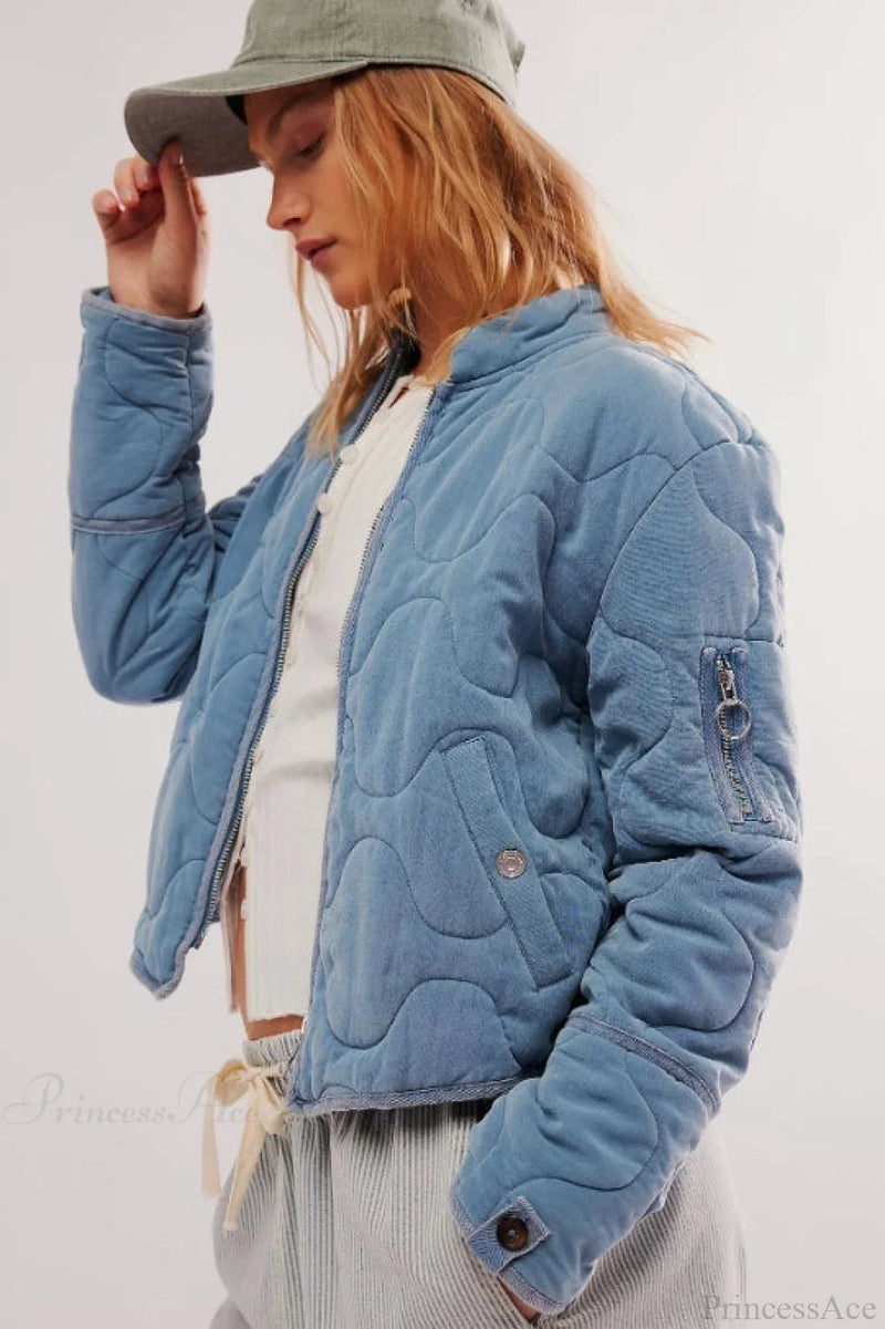 Urban Quilted Stand-collar Coat