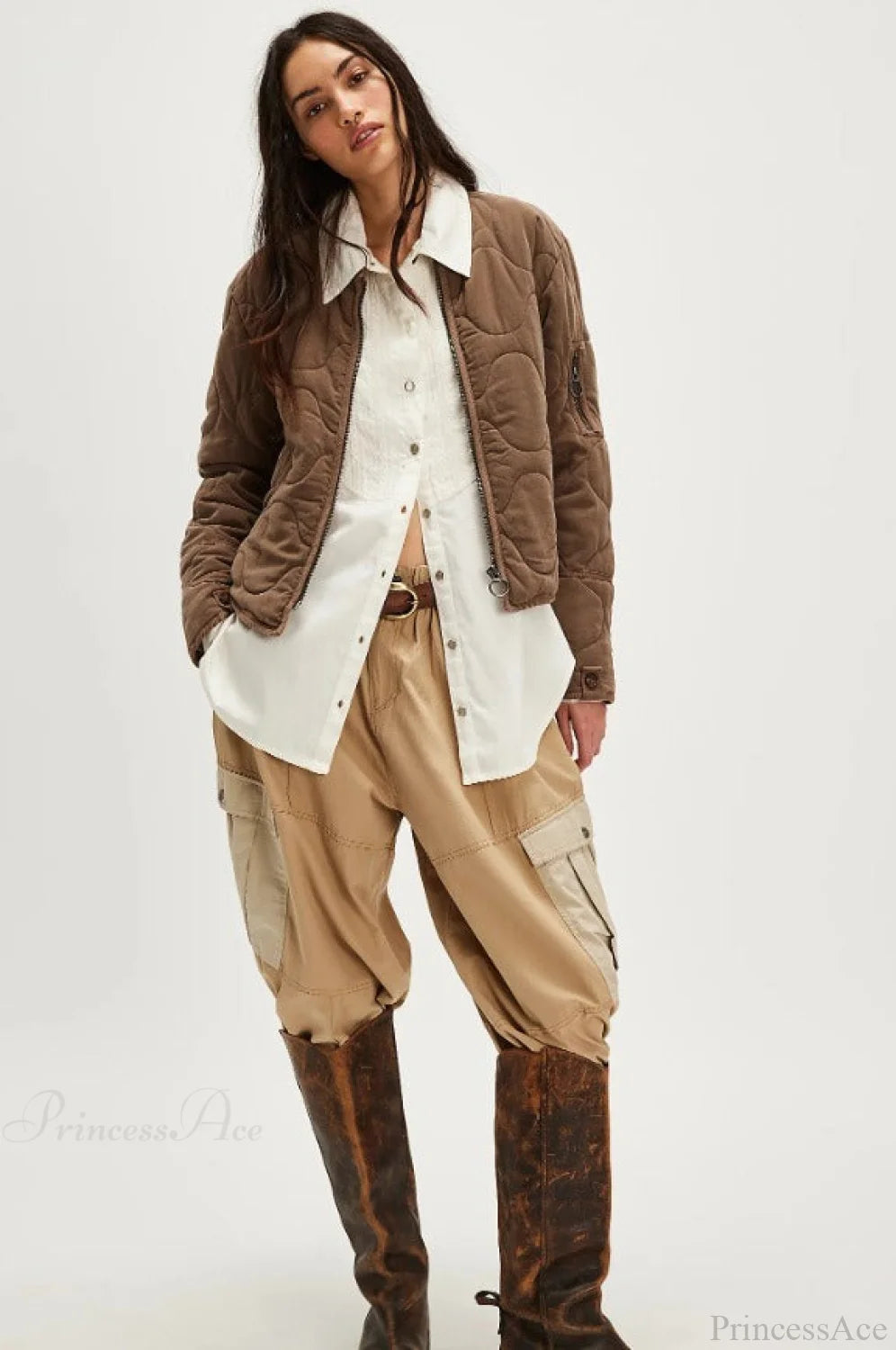 Urban Quilted Stand-collar Coat