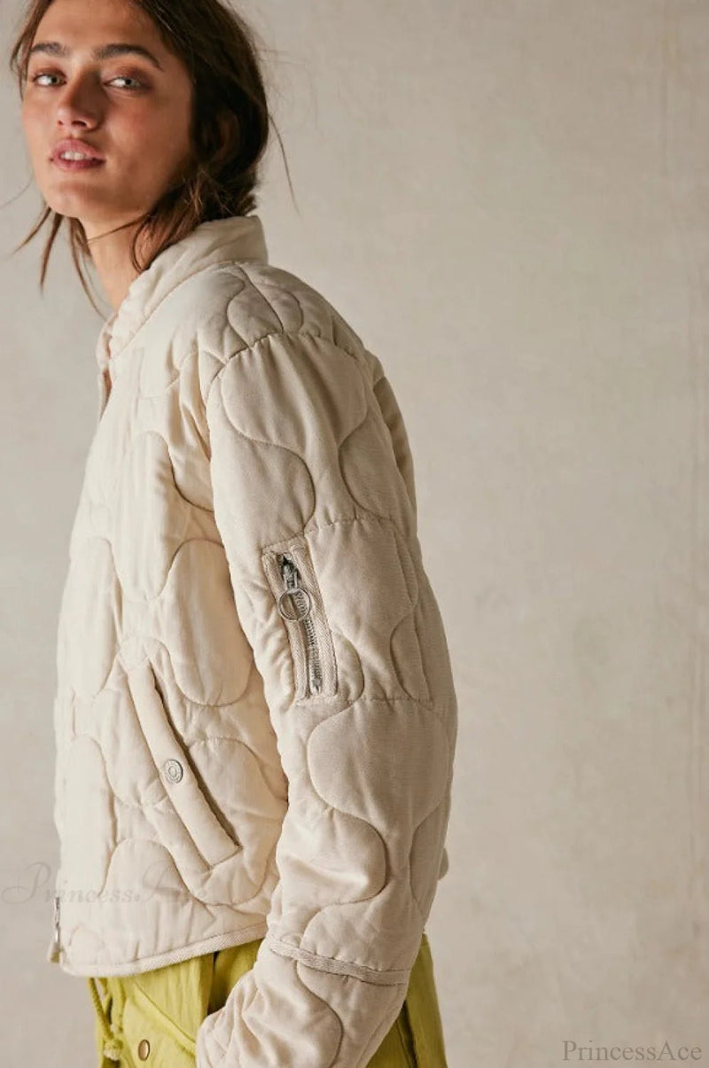 Urban Quilted Stand-collar Coat