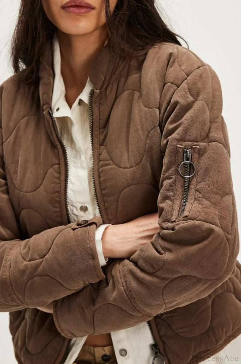 Urban Quilted Stand-collar Coat