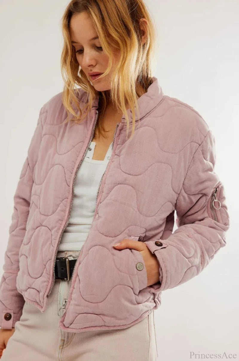 Urban Quilted Stand-collar Coat