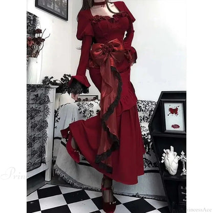 Velvet Tall Waist Rebel Midi Dress