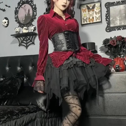 Victorian Folded Gothic Blouse