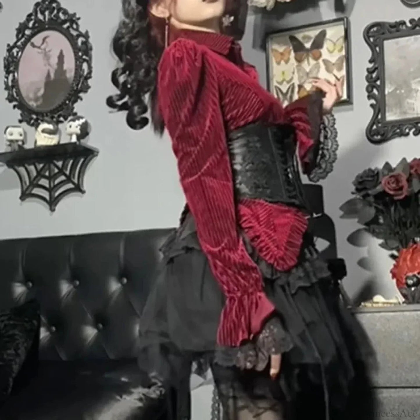 Victorian Folded Gothic Blouse