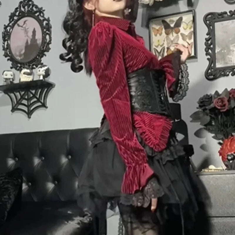 Victorian Folded Gothic Blouse
