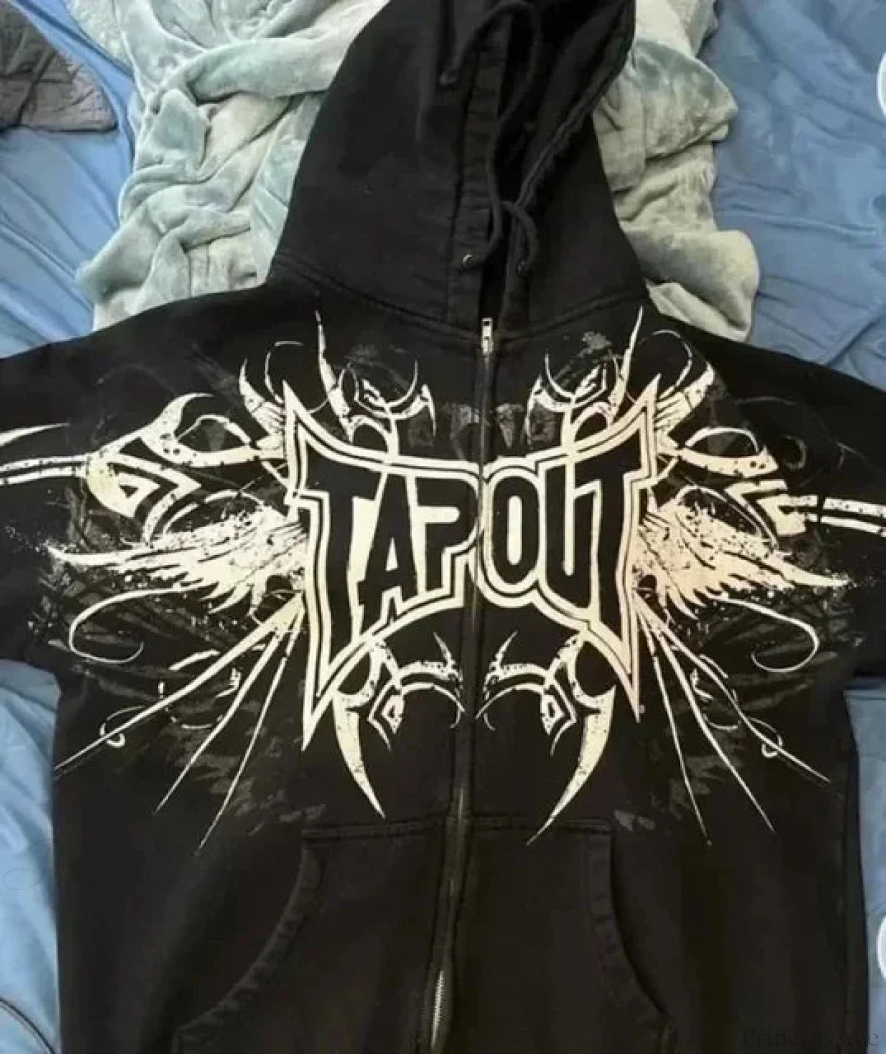 Y2k Graphic Gothic Zipper Hooded Sweatshirt