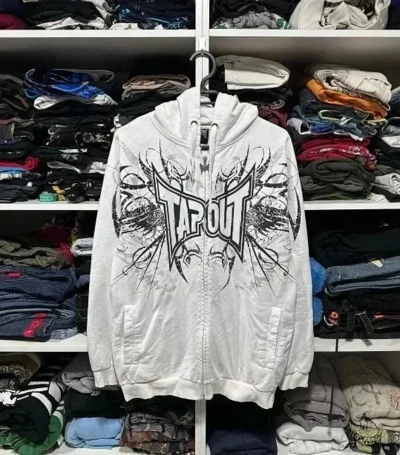 Y2k Graphic Gothic Zipper Hooded Sweatshirt