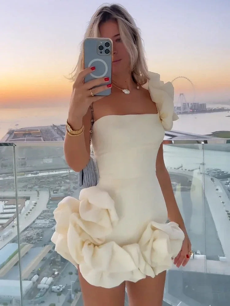 Luna - Flower Mini Dress