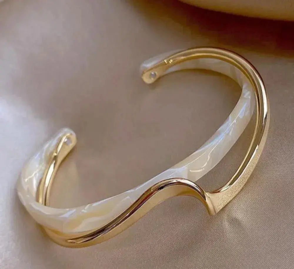 White Opal Gold Bracelet