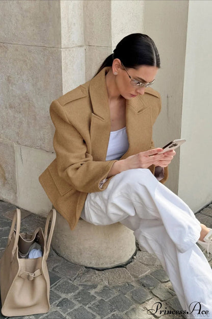 Wool Blazer Warm Coat