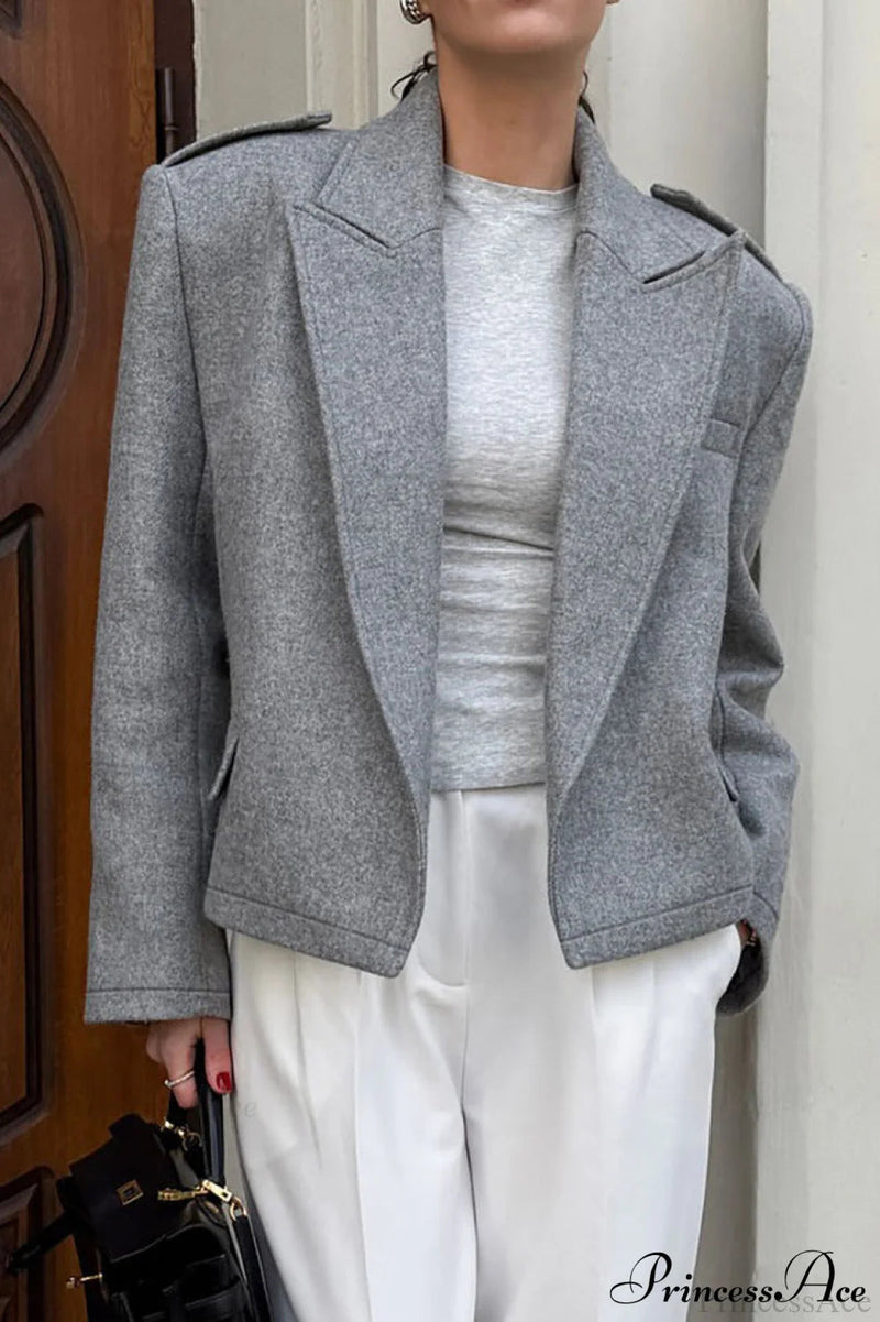 Wool Blazer Warm Coat