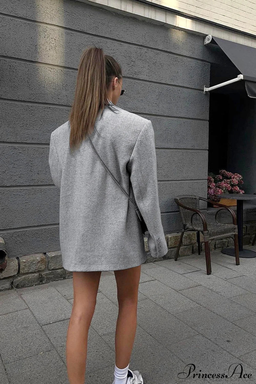 Wool Blazer Loose Commute Coat