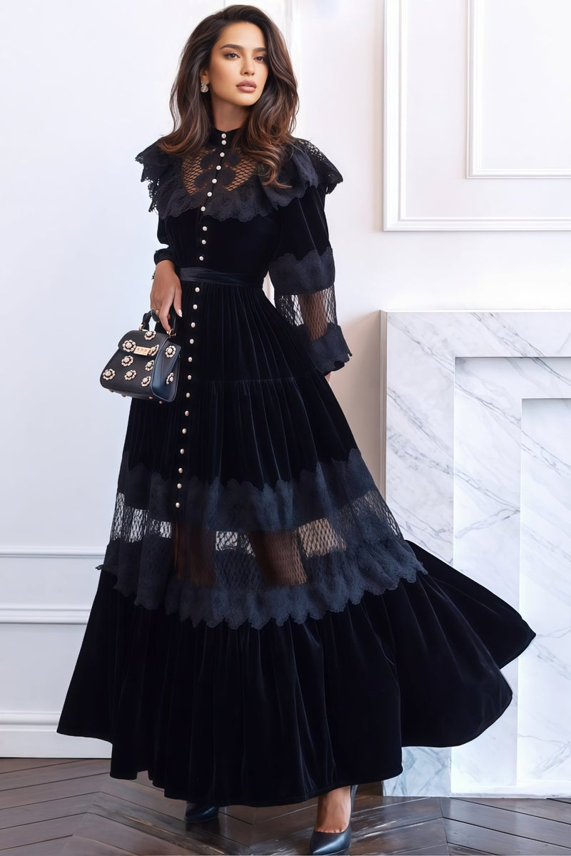 Sorelf Lace Cutout Maxi Dress