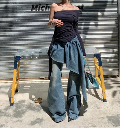 Y2k Gothic Skirt Loose Harajuku Pant